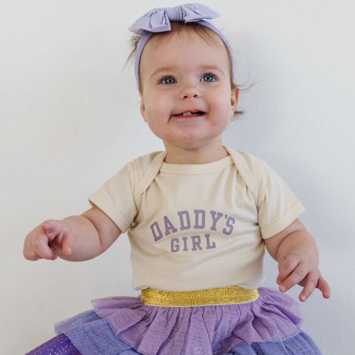 Daddy's Girl Short Sleeve Bodysuit - Natural