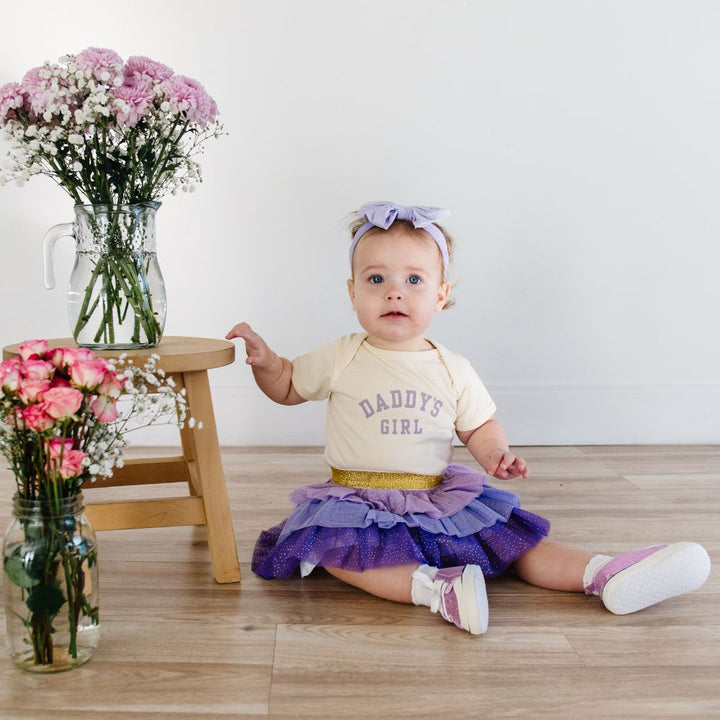 Daddy's Girl Short Sleeve Bodysuit - Natural