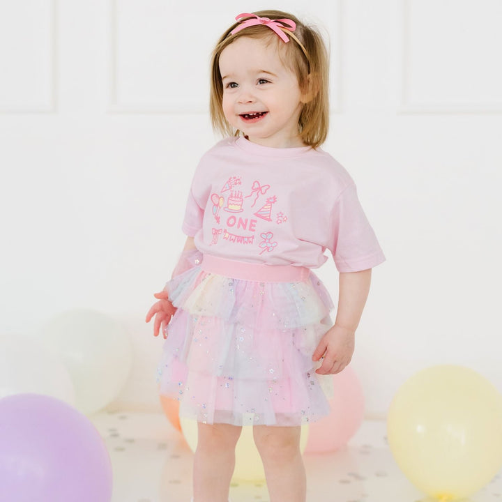 1st Birthday Icon Short Sleeve T-Shirt - Ballet