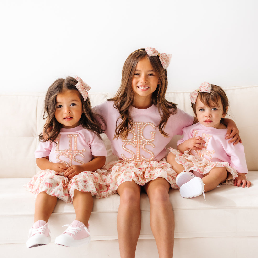 Lil Sis Pearl Patch Short Sleeve T-Shirt - Ballet