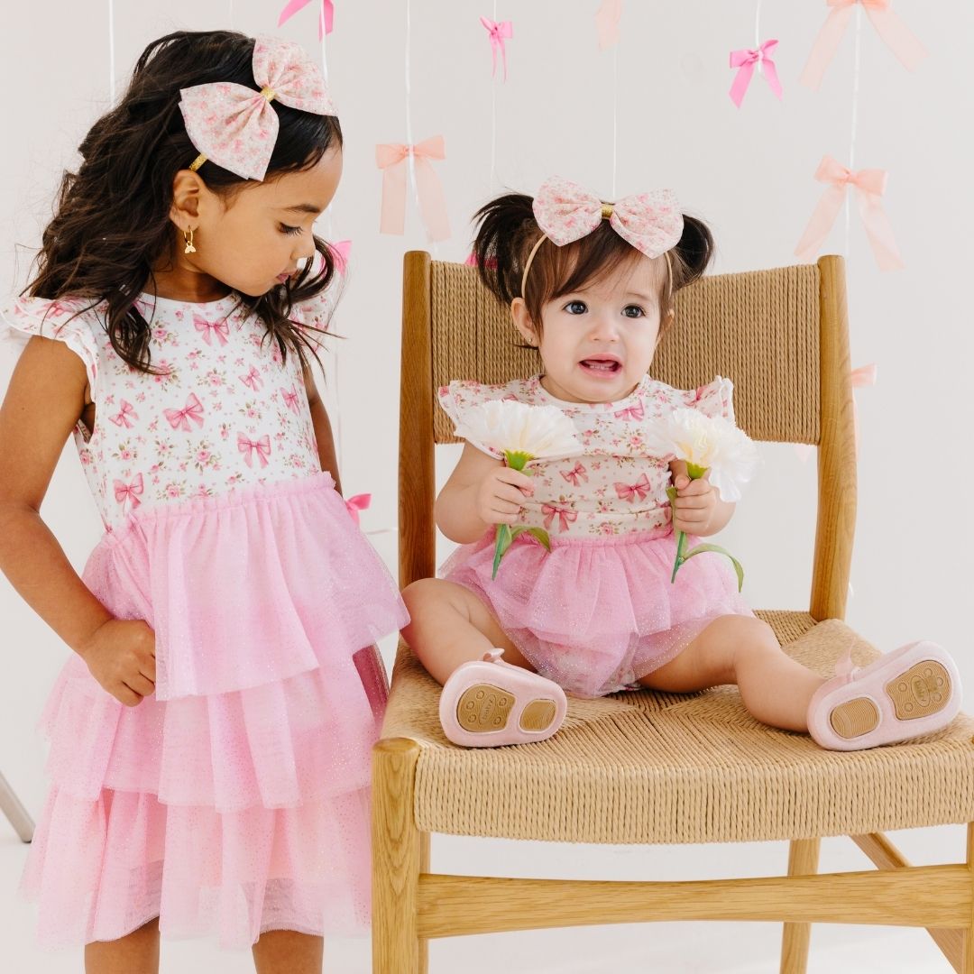 Ditsy Floral Tulle Bow Headband