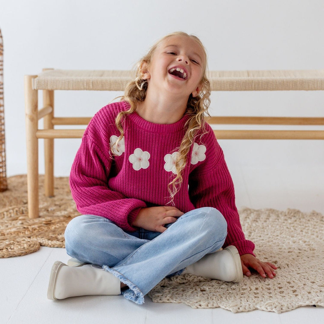 Floral Applique Sweater