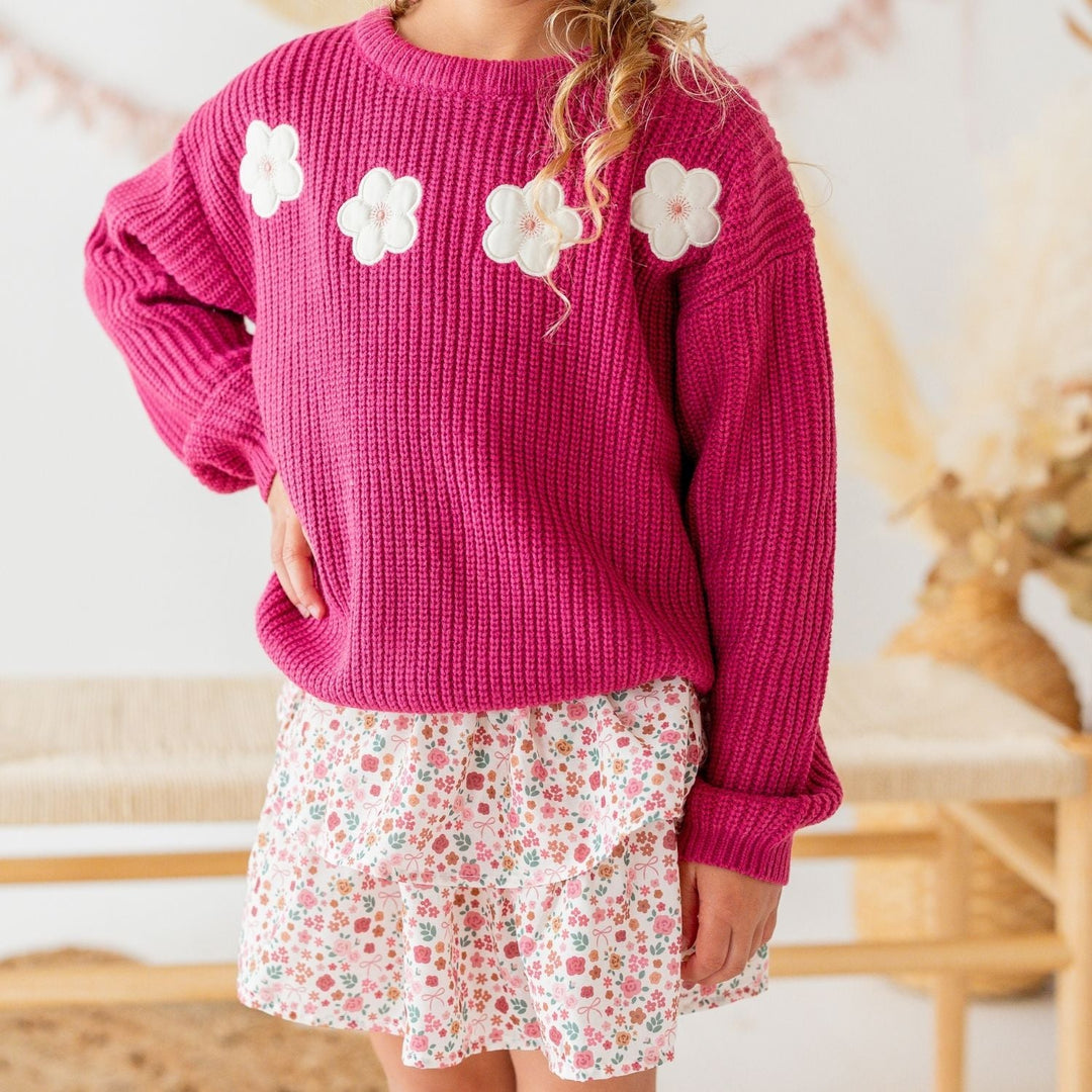 Floral Applique Sweater