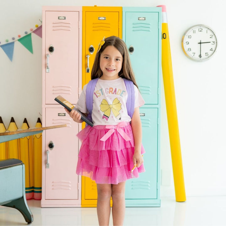 Raspberry Bow Tiered Tutu