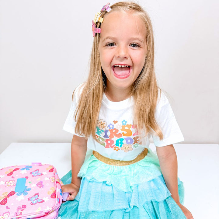First Grade Retro Short Sleeve T-Shirt - White