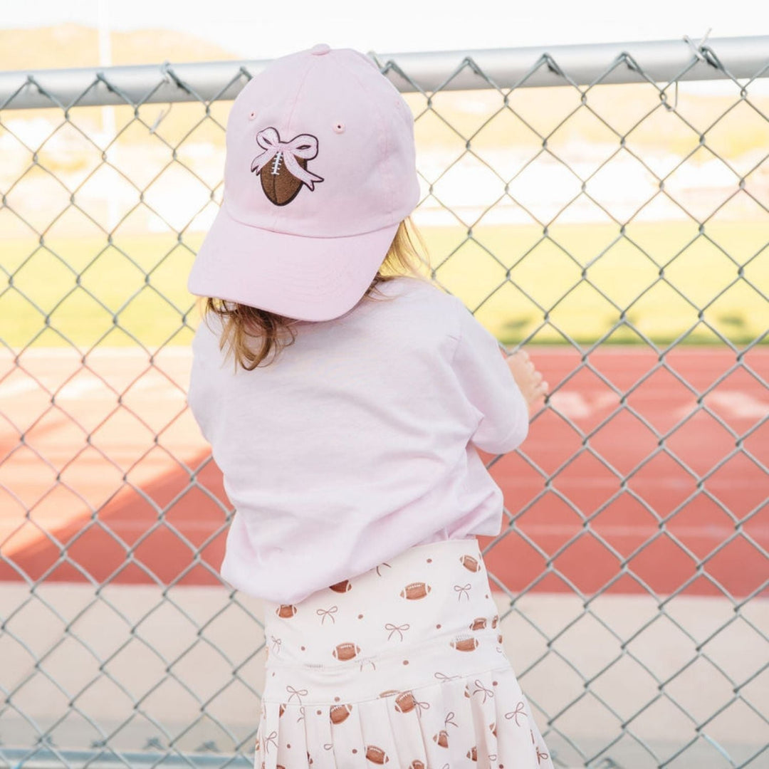 Football Bow Patch Baseball Hat