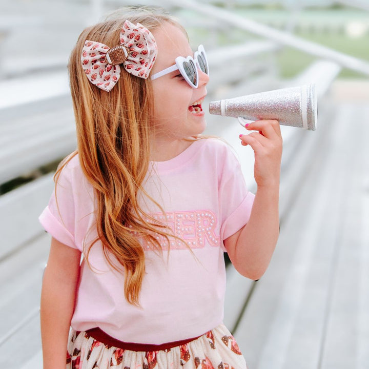 Cheer Pearl Patch Short Sleeve T-Shirt - Ballet