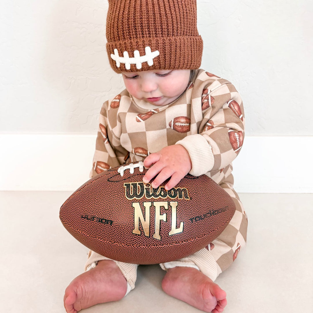 Football Checkered Sweatshirt & Jogger Set