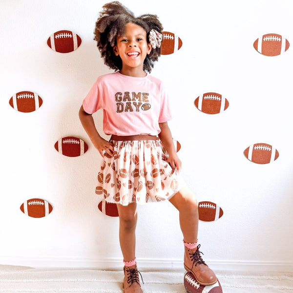 Game Day Patch Short Sleeve T-Shirt - Dusty Rose