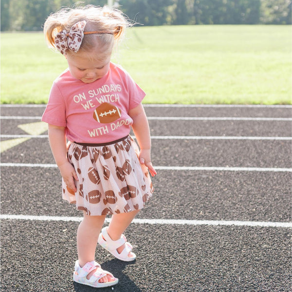 Football Love Tulle Bow Headband