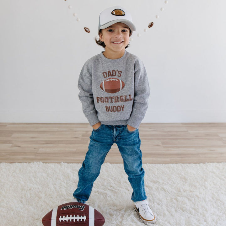 Football Patch Trucker Hat - Gray/White