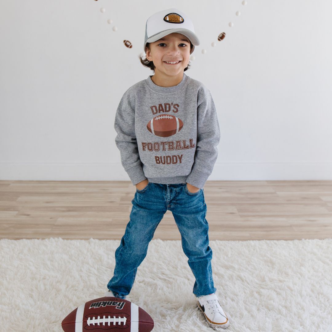 Dad's Football Buddy Sweatshirt - Gray