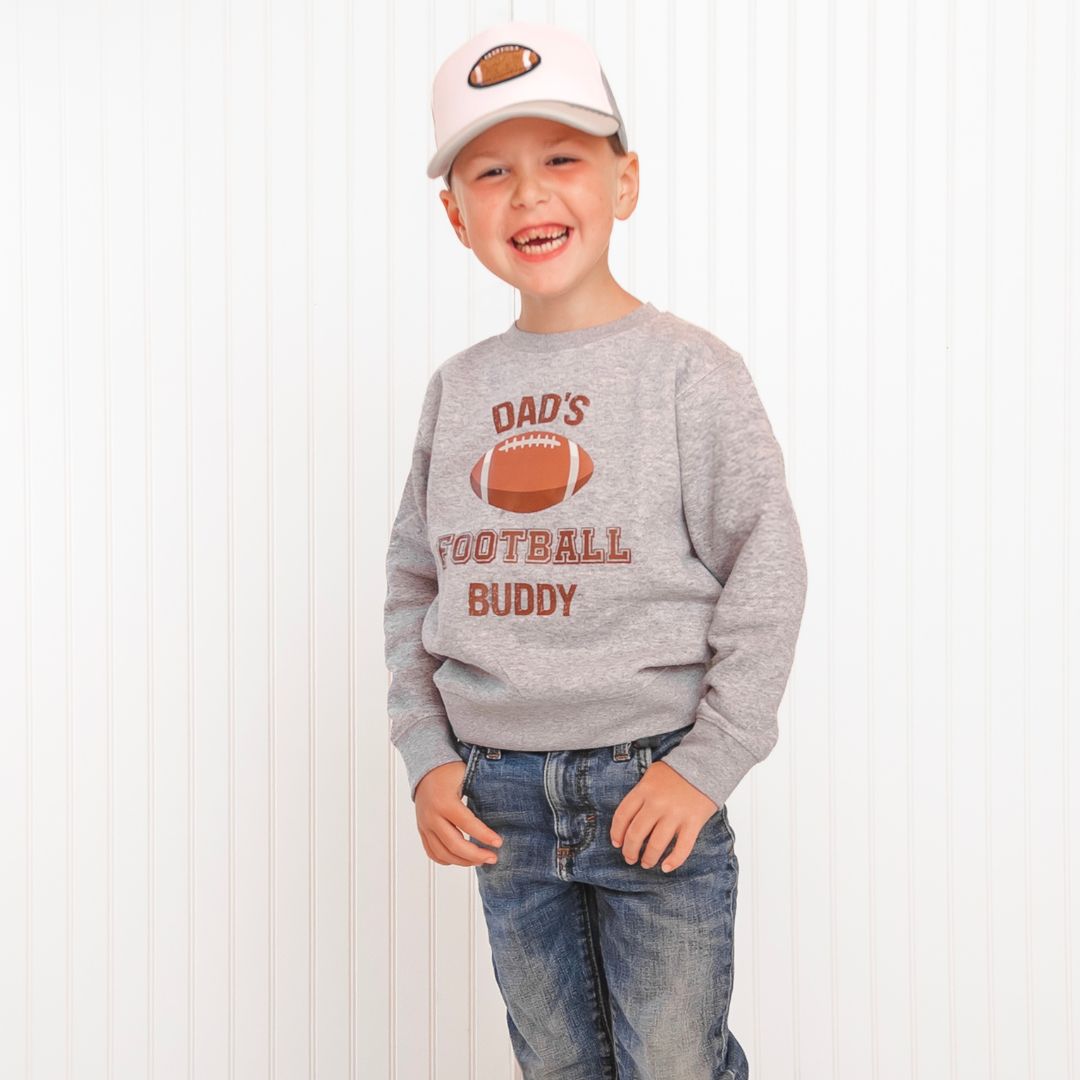 Dad's Football Buddy Sweatshirt - Gray