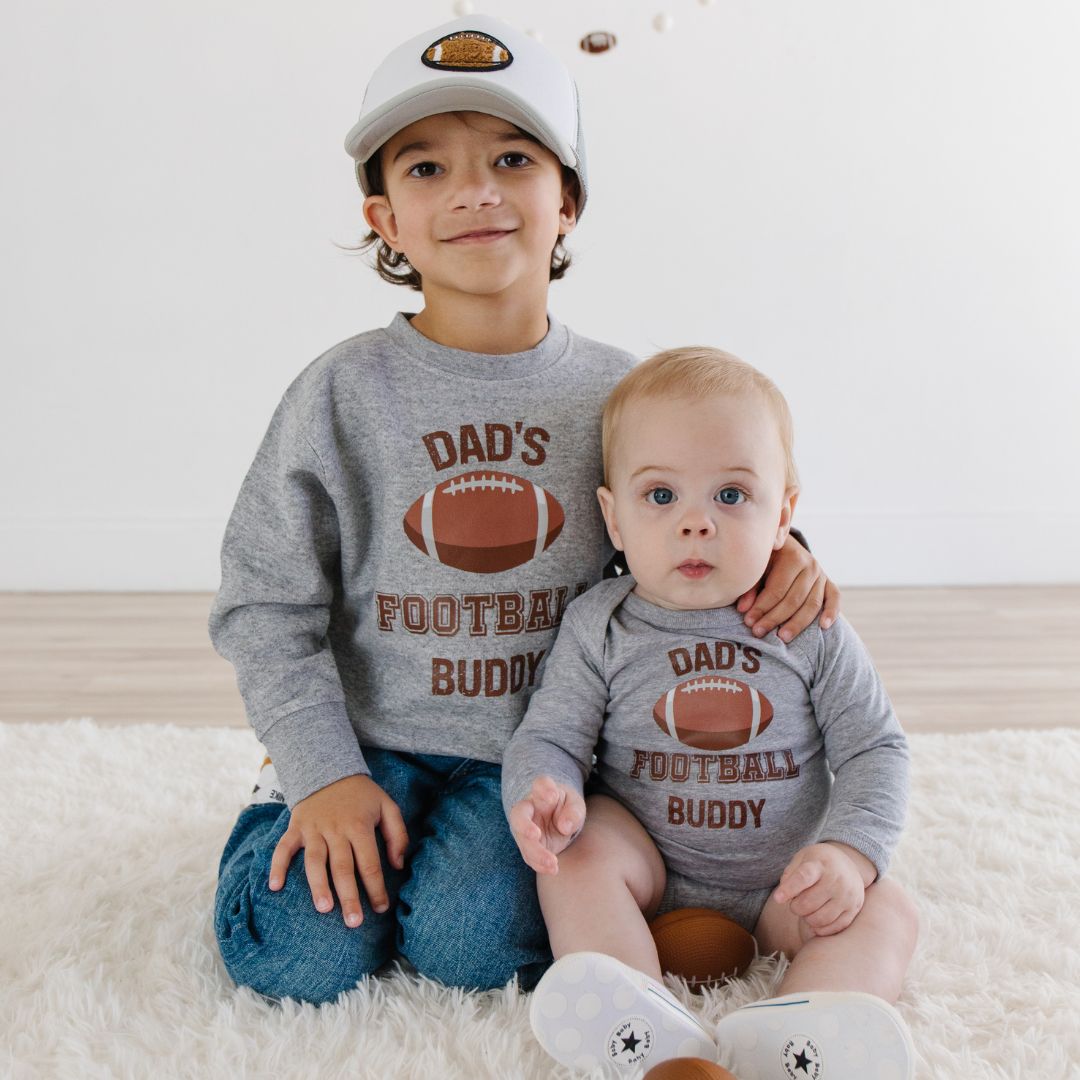Dad's Football Buddy Sweatshirt - Gray