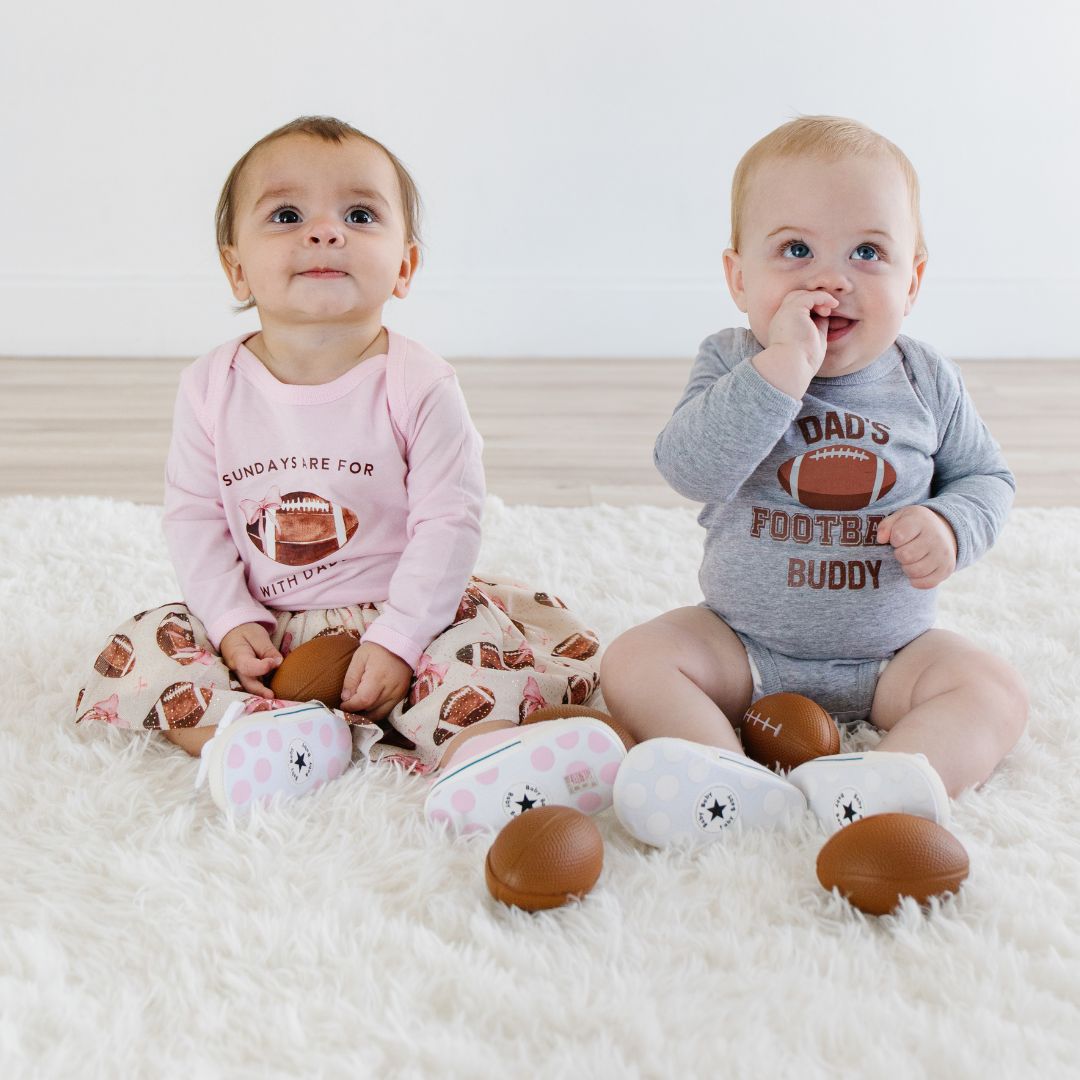 Football With Daddy Long Sleeve Bodysuit - Ballet
