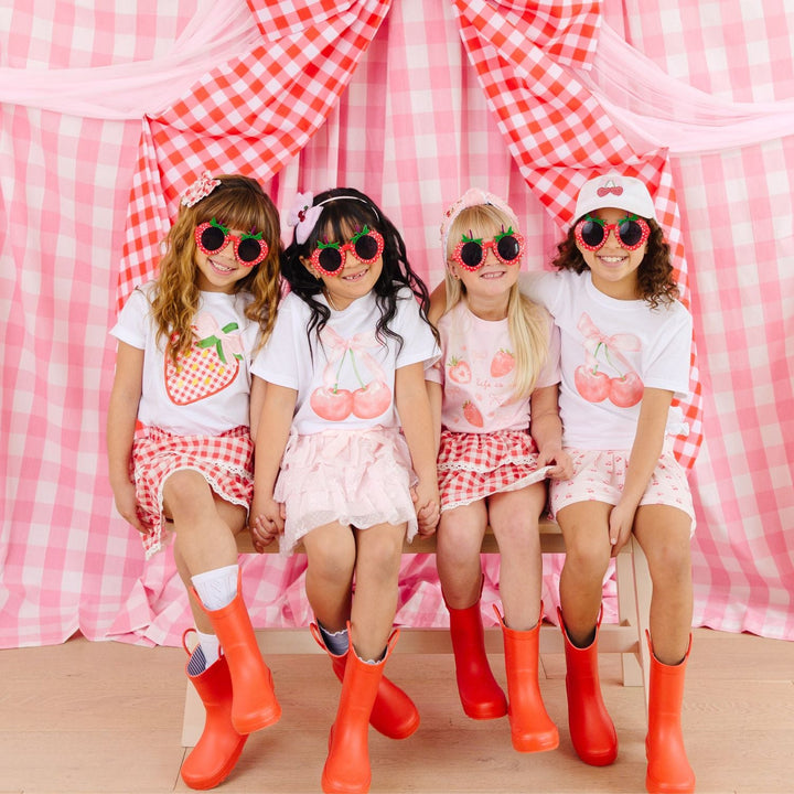 Strawberry Patchwork Short Sleeve T-Shirt - White