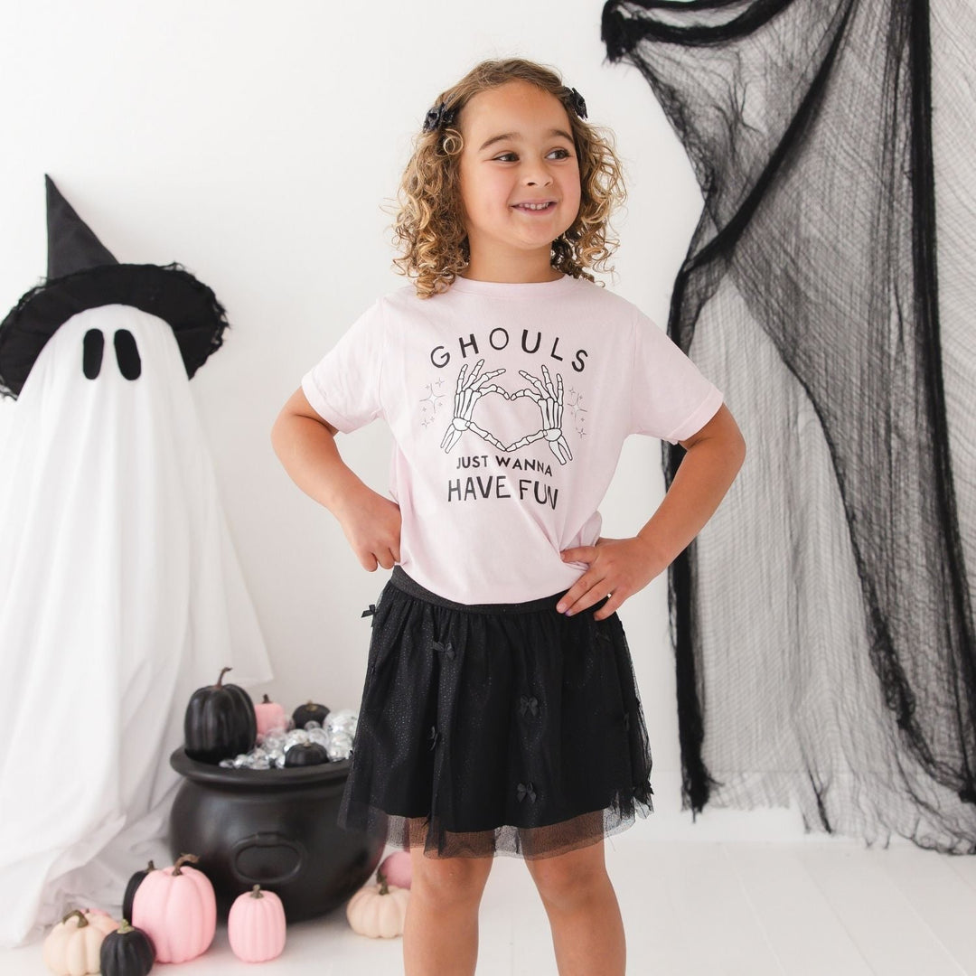 Glitter Bat Halloween Bow Clip Set