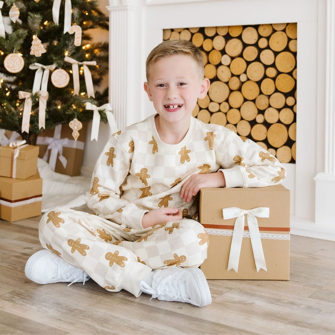 Gingerbread Christmas Checkered Sweatshirt