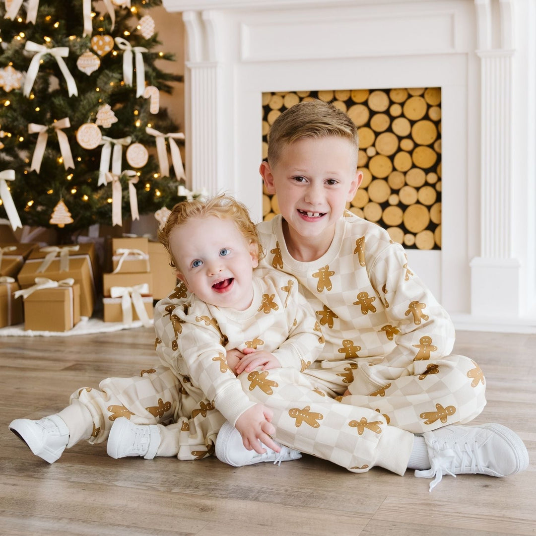 Gingerbread Christmas Checkered Sweatshirt
