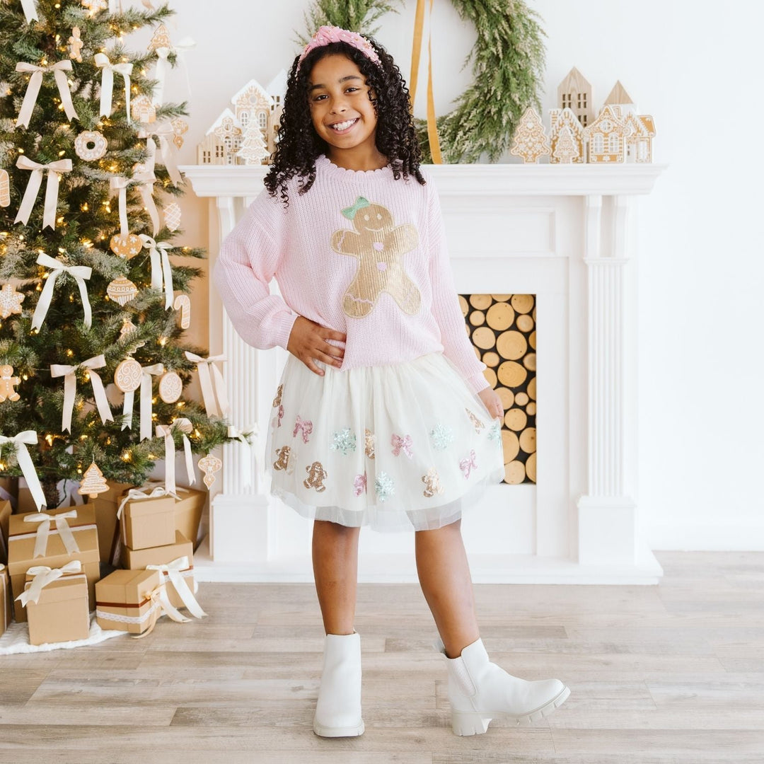 Gingerbread Sequin Christmas Tutu Skirt