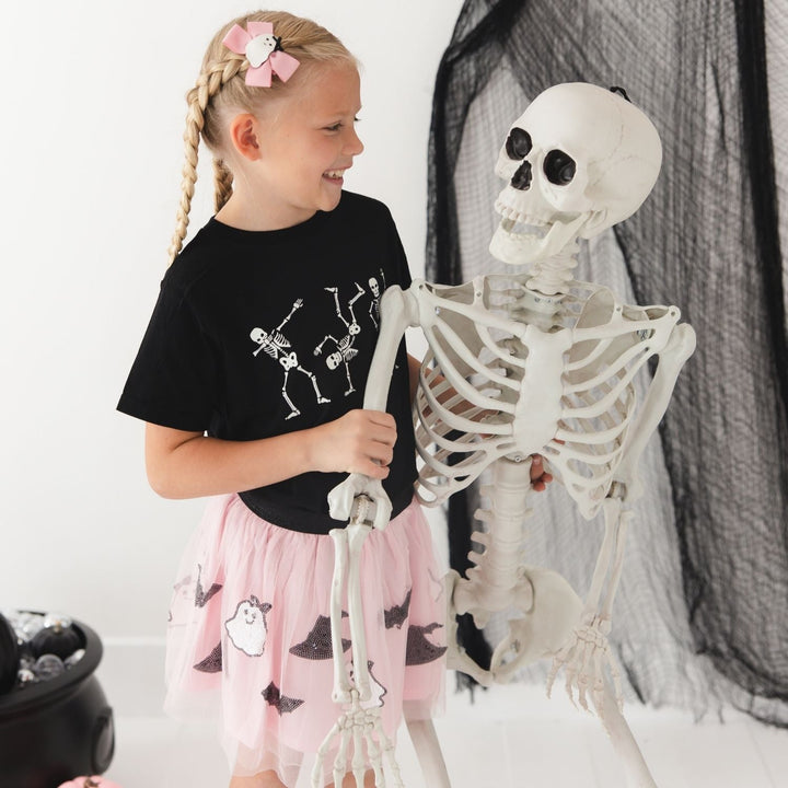 Sweet Ghost Halloween Grosgrain Bow Clip