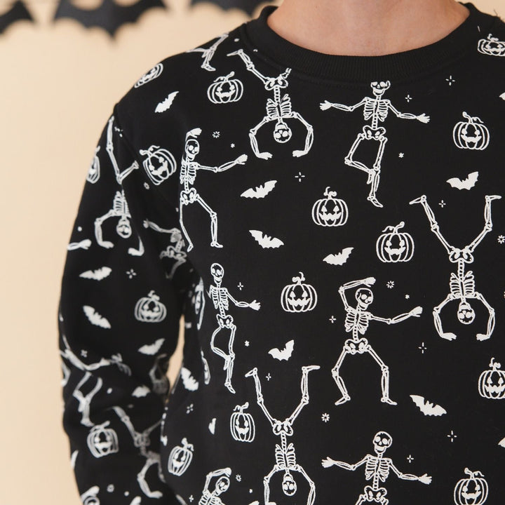 Glow In The Dark Silly Skelly Halloween Sweatshirt