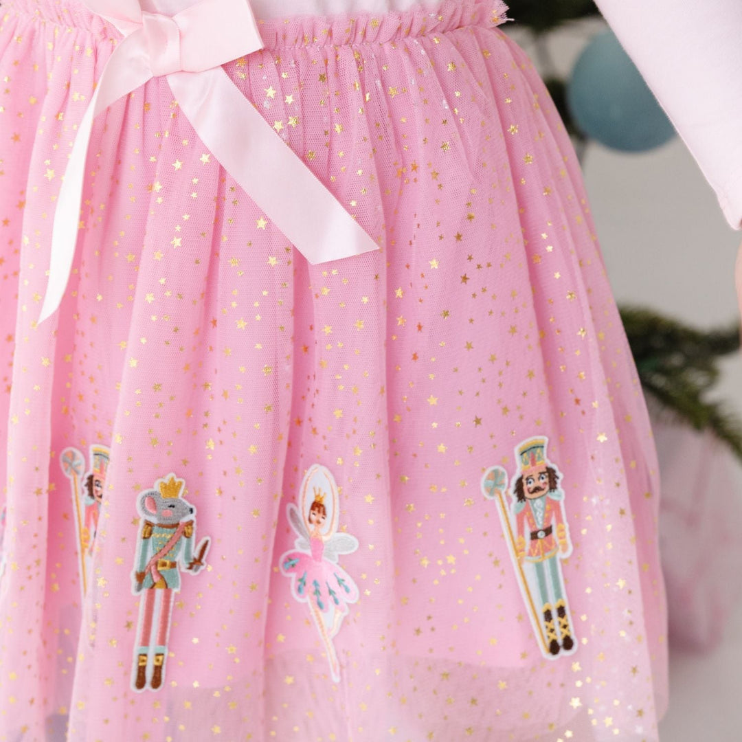 Nutcracker Applique Christmas Long Sleeve Dress