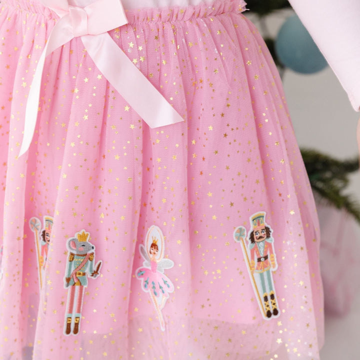 Nutcracker Applique Christmas Long Sleeve Dress