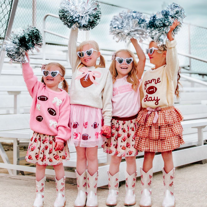 Cheer Pearl Patch Short Sleeve T-Shirt - Ballet