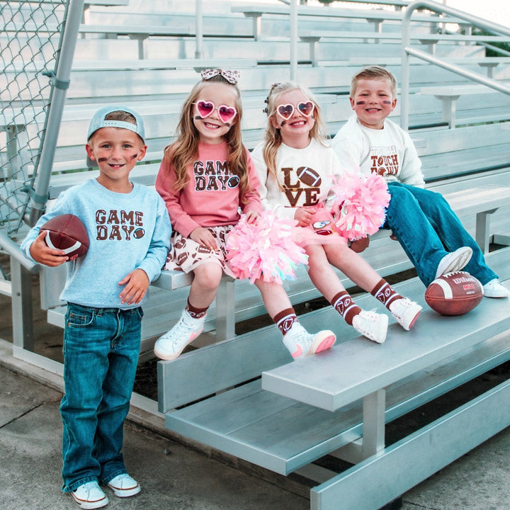 Game Day Patch Sweatshirt - Dusty Rose