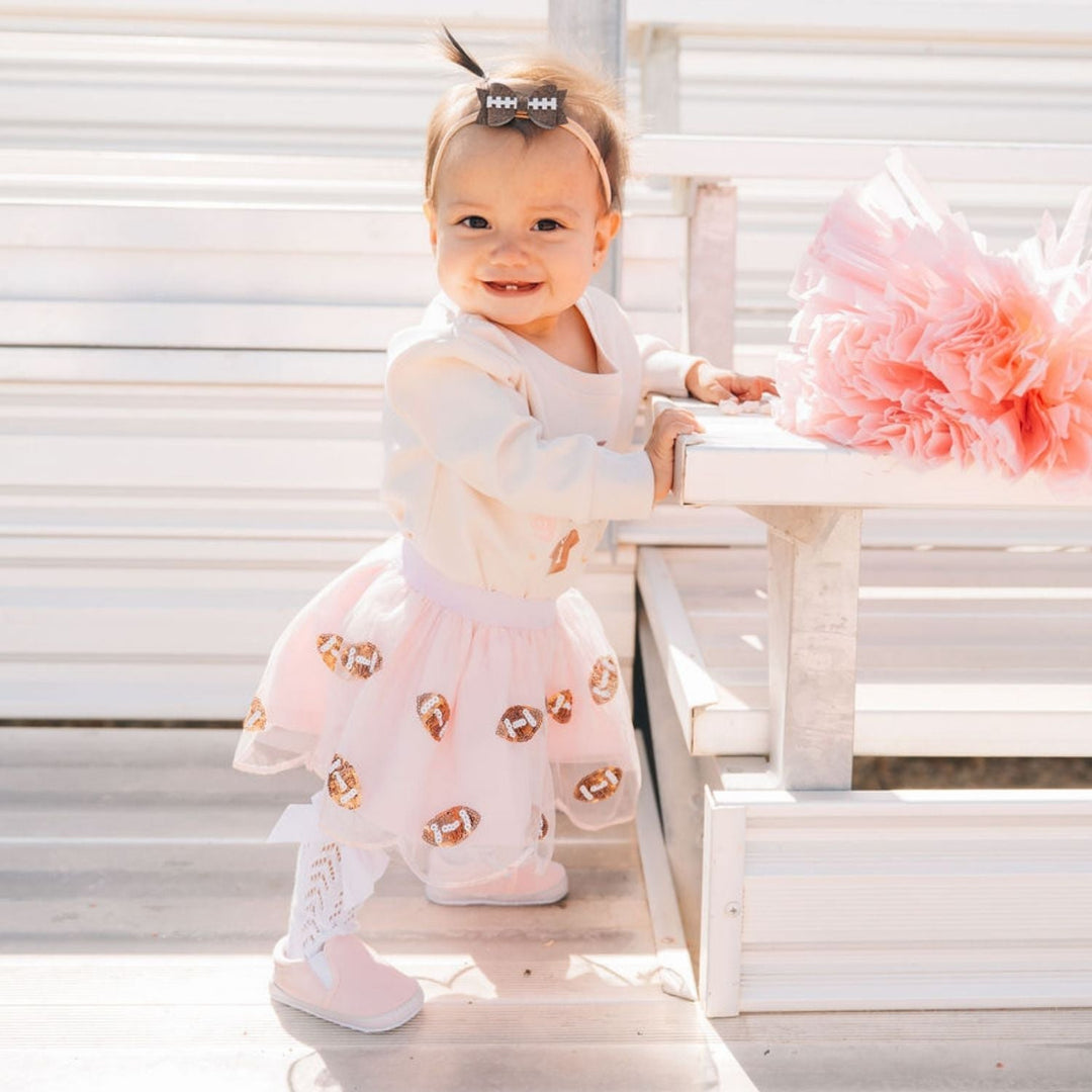 Game Day Glitter Bow Baby Headband