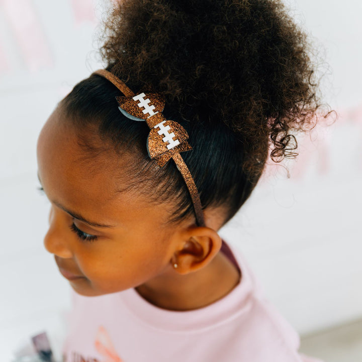 Game Day Glitter Bow Headband