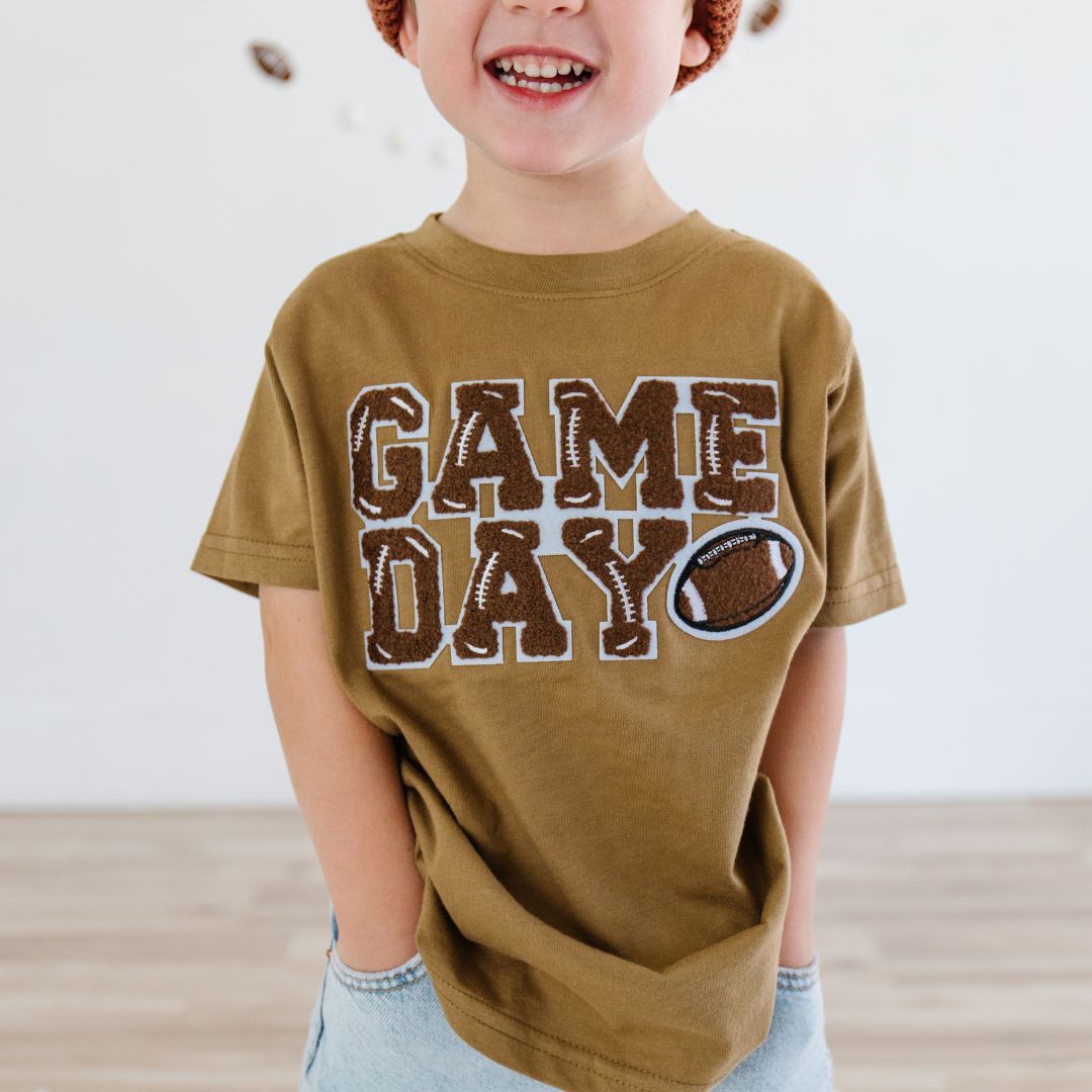 Game Day Patch Short Sleeve T-Shirt - Mocha