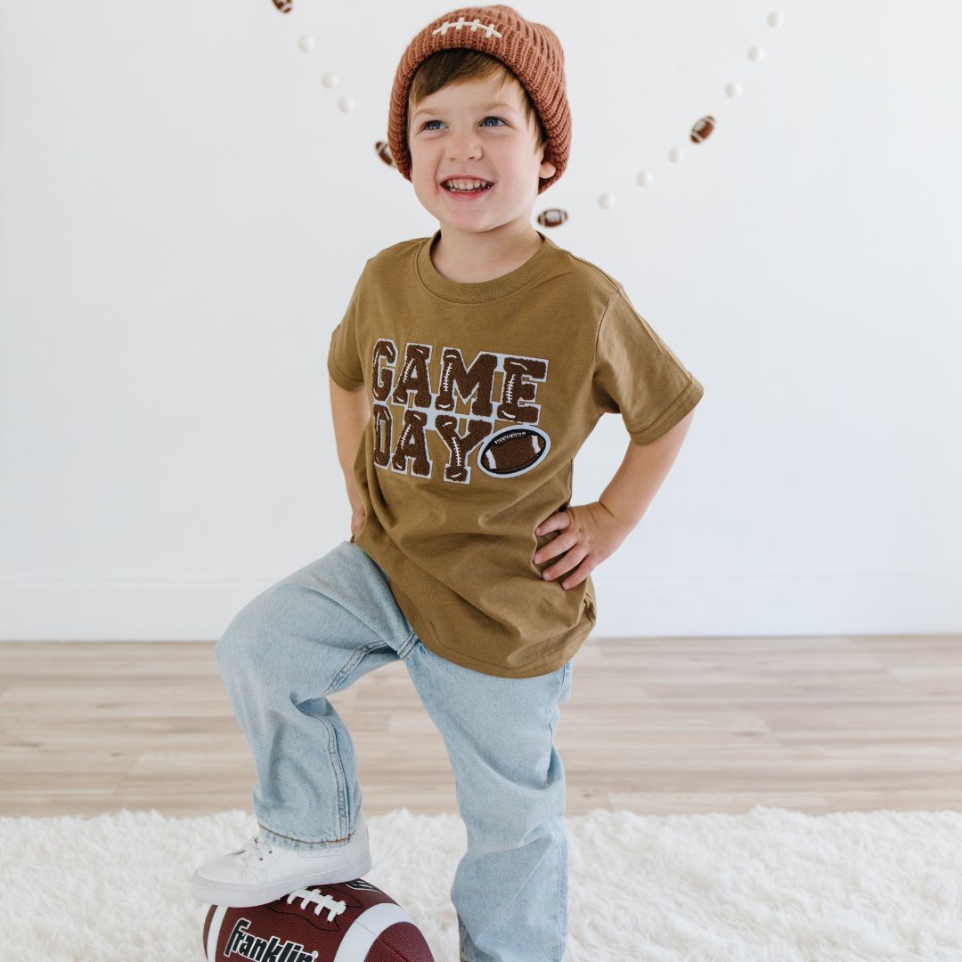 Game Day Patch Short Sleeve T-Shirt - Mocha