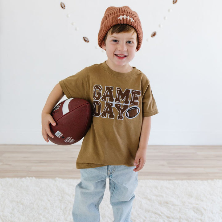 Game Day Patch Short Sleeve T-Shirt - Mocha