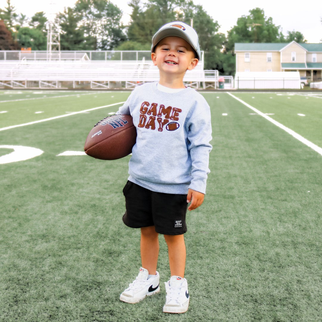 Green Game Day Football Patch Sweatshirt
