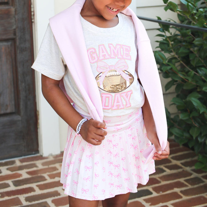 Game Day Sequin Patch Short Sleeve T-Shirt