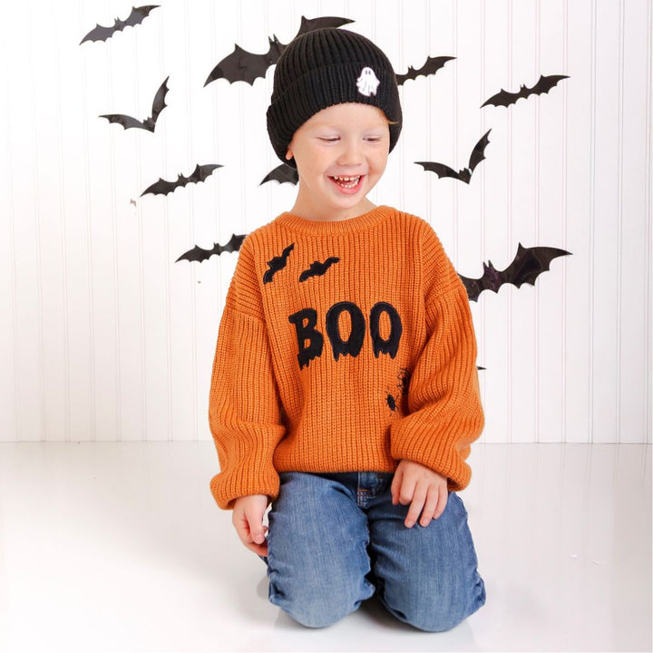 Boo Drip Halloween Knit Sweater