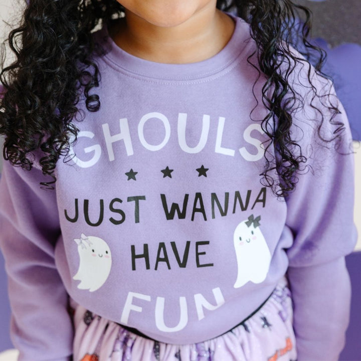 Ghouls Just Wanna Have Fun Halloween Sweatshirt - Lavender