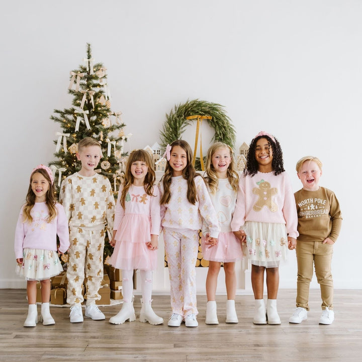 Gingerbread Christmas Checkered Sweatshirt