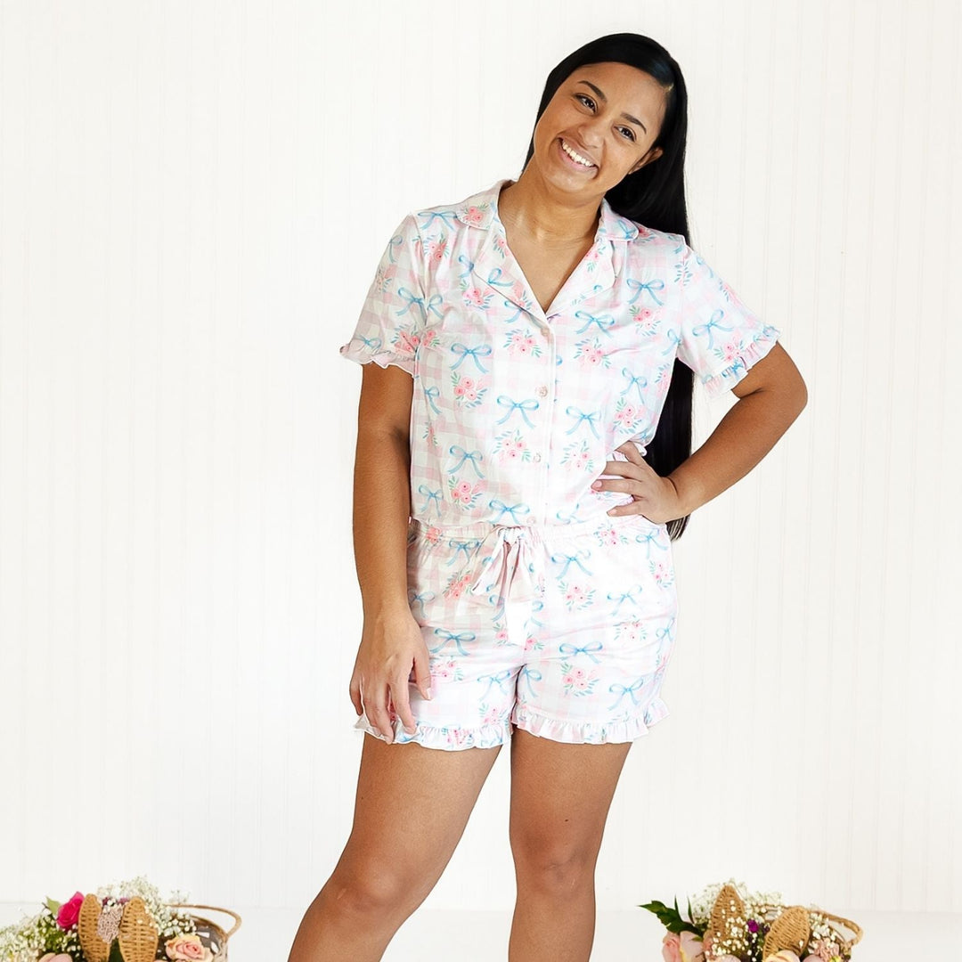 Gingham Trellis Women's Two-Piece Set