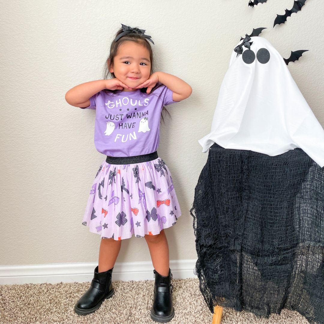 Ghouls Just Wanna Have Fun Halloween Short Sleeve T-Shirt - Lavender