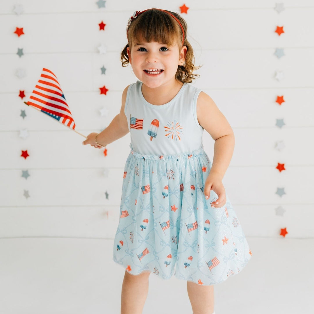 Glitter Flag Bow Headband