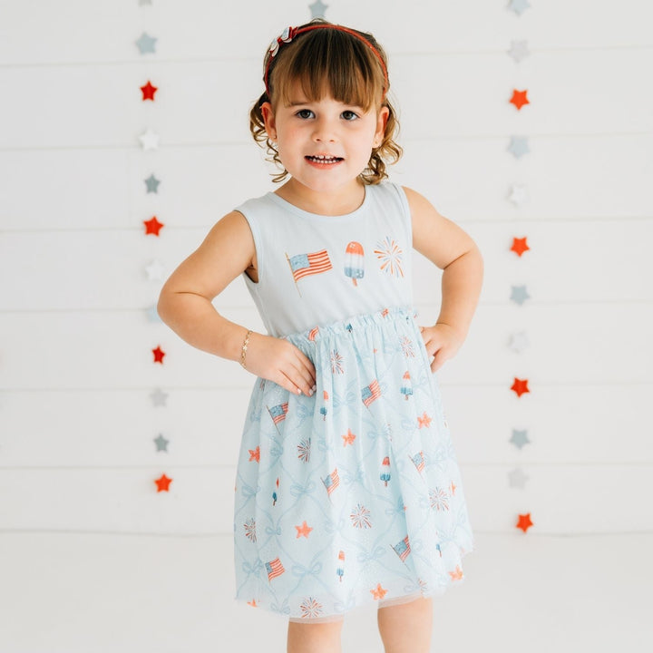 Glitter Flag Bow Headband