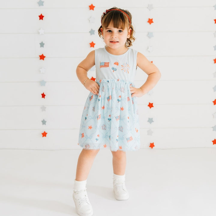 Glitter Flag Bow Headband