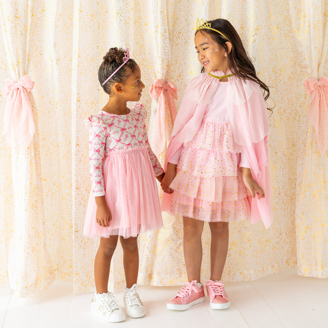 Sweet Wink Toddler Girls Pink Princess Tiered Long Sleeve Tutu Dress - Ballet Pink Sweet Wink Toddler Girls Pink Princess Tiered Long Sleeve Tutu Dress - Ballet Pink
