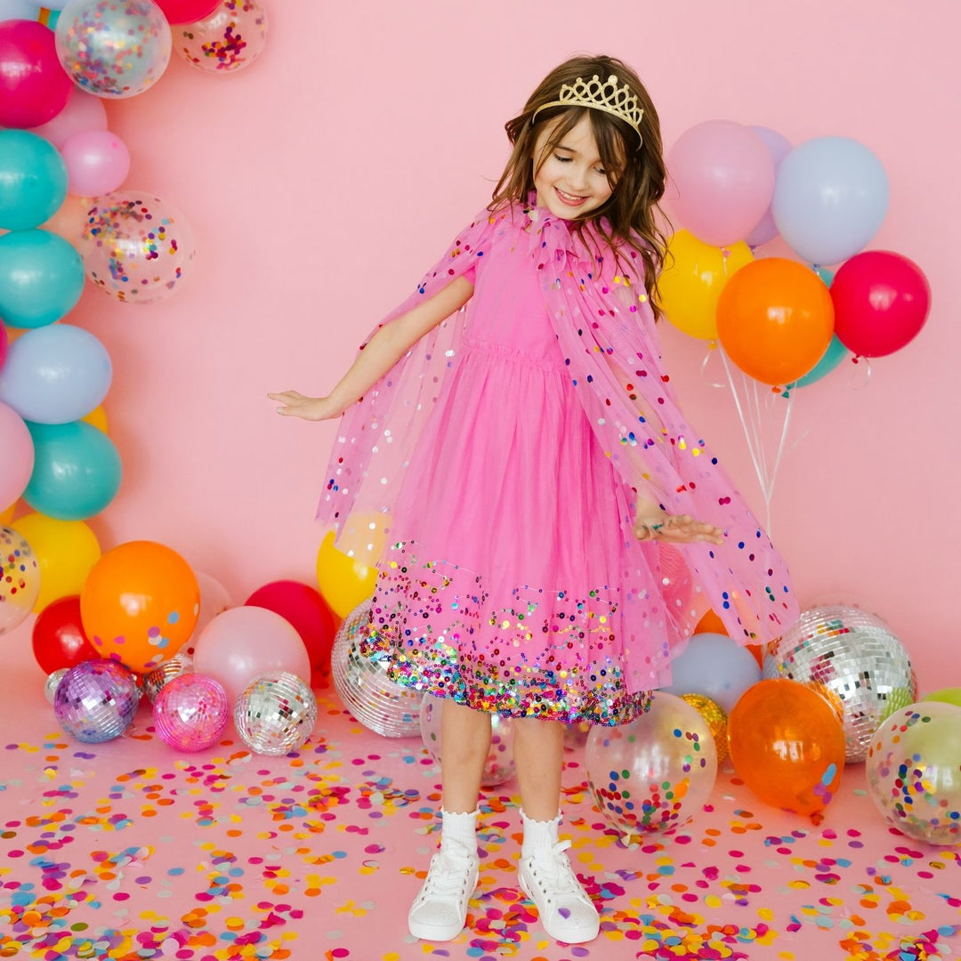 Raspberry Confetti Cape