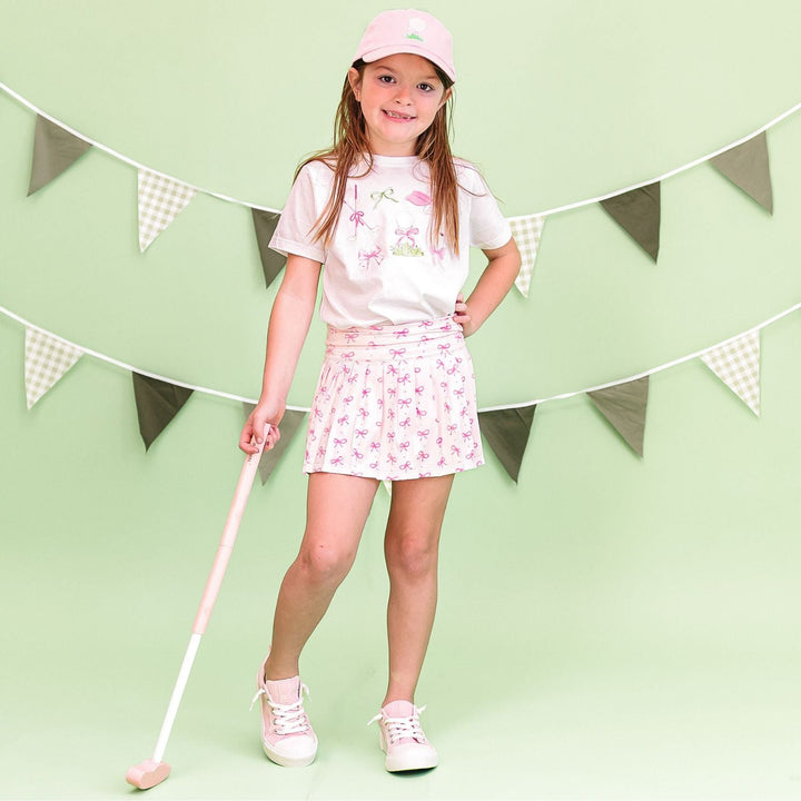 Golf Tee Bow Patch Baseball Hat - Ballet