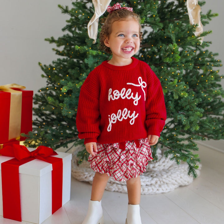 Christmas Plaid Layered Bow Clip