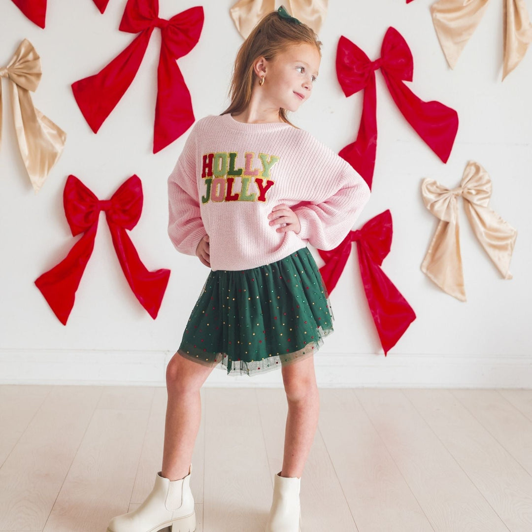 Emerald Rhinestone Christmas Tutu Skirt